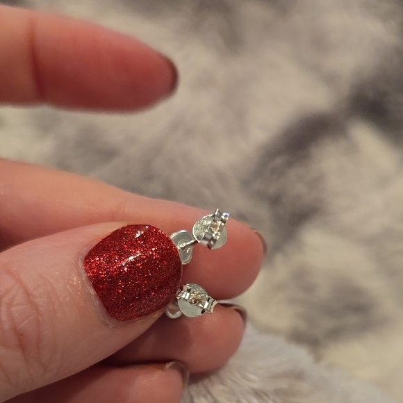 Heart-Shaped Sterling Silver Abalone Earrings Brand New In Box - Picture 3 of 3